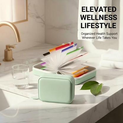 Premium Waterproof PU Travel Pill Organizer Set