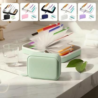 Premium Waterproof PU Travel Pill Organizer Set