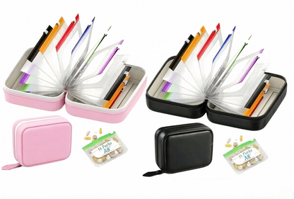 Premium Waterproof PU Travel Pill Organizer Set